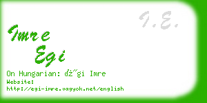 imre egi business card